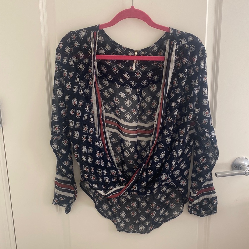 Billowy blouse, free people, multicolored, XS